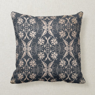 Floral damask golden pattern cushion
