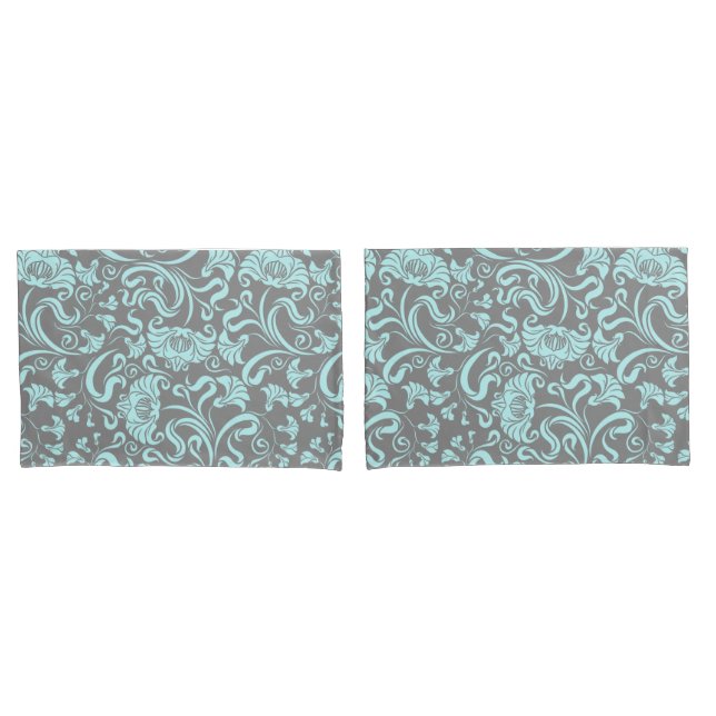 Floral/Damask Pattern Pillowcase (Front-Set)