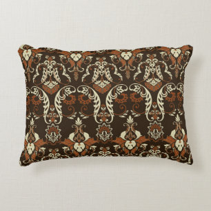 Floral damask print: vintage seamless. decorative cushion