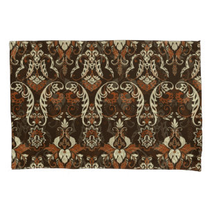 Floral damask print: vintage seamless. pillowcase