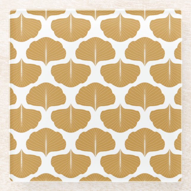 Floral damask: vintage seamless pattern. glass coaster (Front)