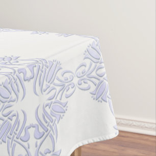 floral damask violet pattern tablecloth