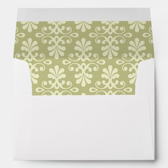 Floral damask wallpaper envelopes (Back (Bottom))