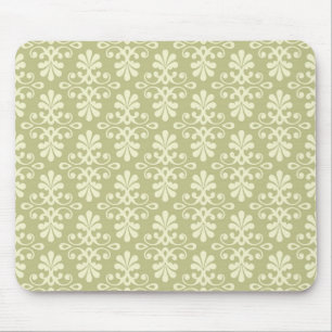 Floral damask wallpaper mouse mat