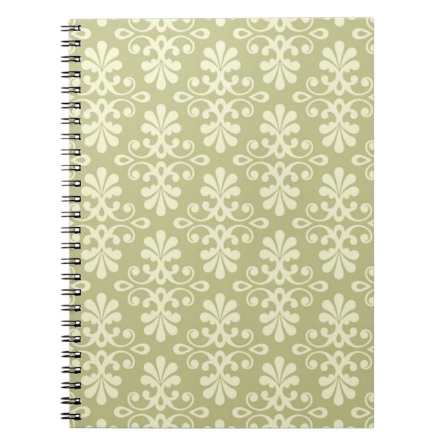 Floral damask wallpaper notebook (Front)