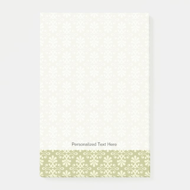 Floral damask wallpaper post-it notes (Front)