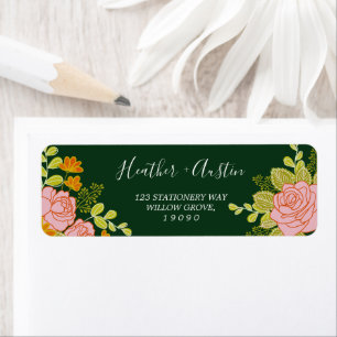 Floral Dark Green Wedding Botanic