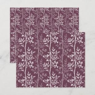 Floral Dark Mulberry Plum Scrapbook Paper