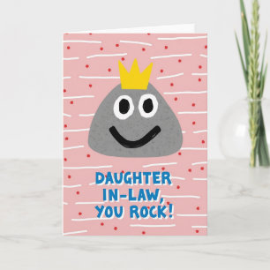 Floral Daughter In Law Rock Card