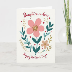Floral Daughterinlaw Day Card