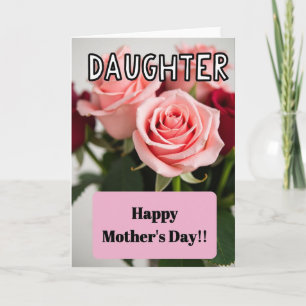 Floral Daughters Day Wish Card