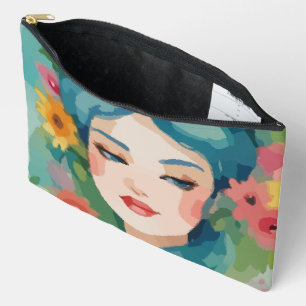 Floral Daydream Portrait Accessory Pouch