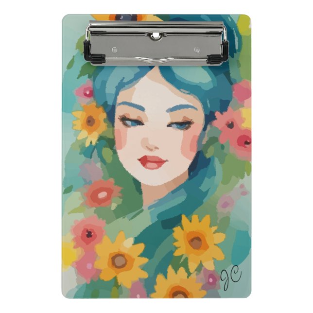 Floral Daydream Portrait Mini Clipboard (Front)