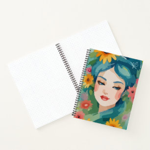 Floral Daydream Portrait Notebook