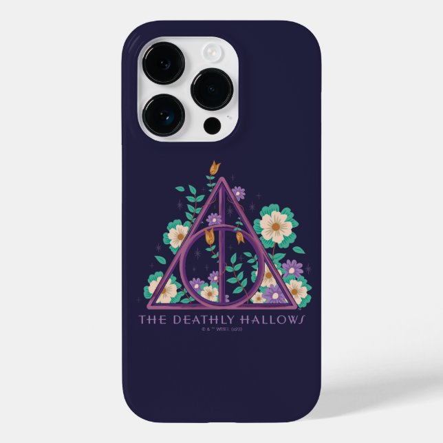 Floral Deathly Hallows Graphic Case-Mate iPhone Case (Back)