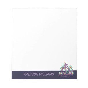 Floral Deathly Hallows Graphic Notepad
