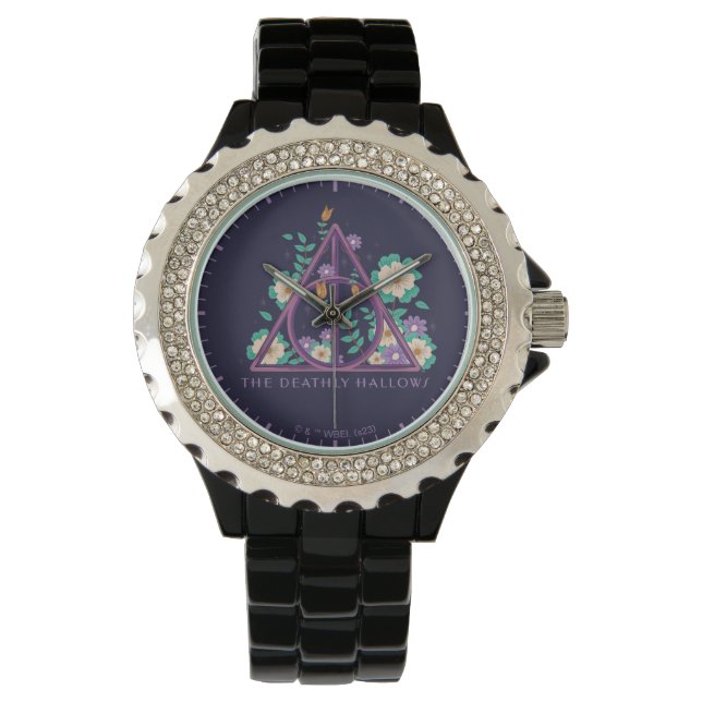 Floral Deathly Hallows Graphic Watch (Front)