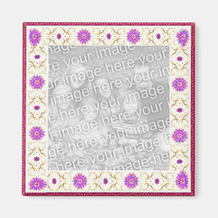 Floral Deco Customisable Magnet