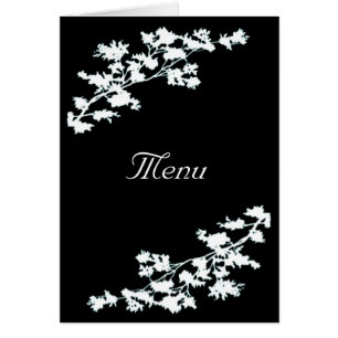 Floral Deco Wedding Menu Card