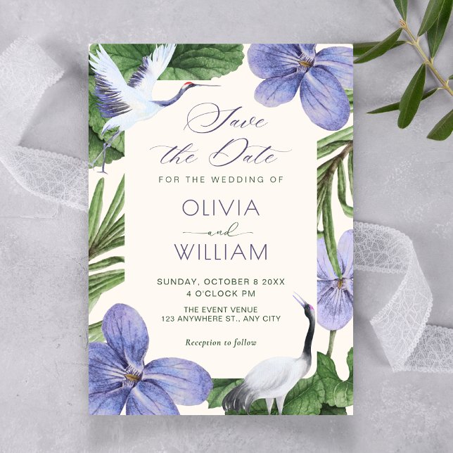 Floral decorative bird  save the date (Creator Uploaded)
