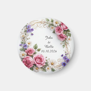 Floral Decorative Wreath Magnet