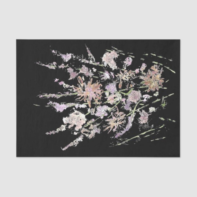 Floral Decoupage Wildflower Collage Tissue Paper (Front)