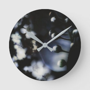 Floral Deep Round Clock