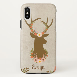 Floral Deer Women's Cell Phone Case