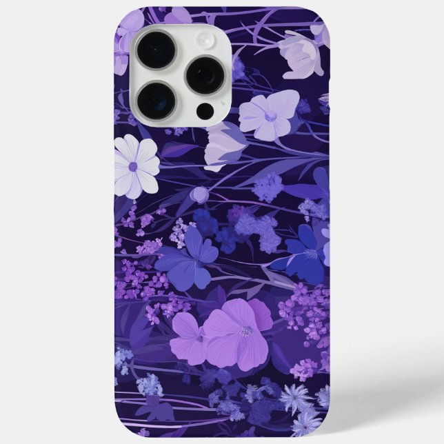 Floral delicate 🌸 pattern on dark background Case-Mate iPhone case (Back)