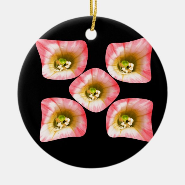 Floral Delight Ceramic Tree Decoration (Front)