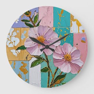 Floral Delight Large Clock