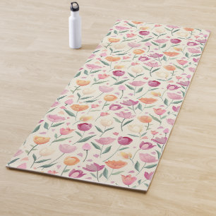 Floral Delight Pattern Yoga Mat