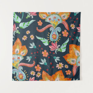 Floral Delight: Watercolor Flower Texture Tapestry