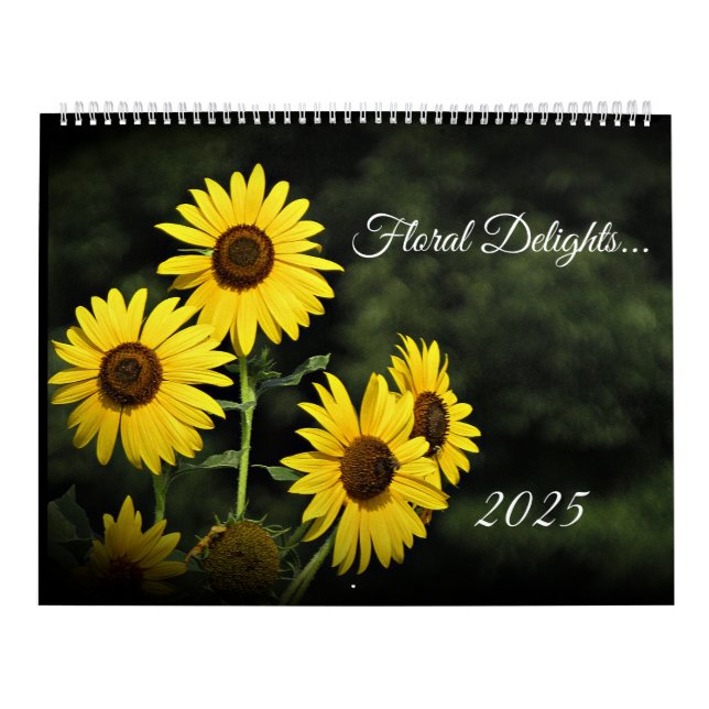 Floral Delights - Large Wall Calendar 2025 (Cover)