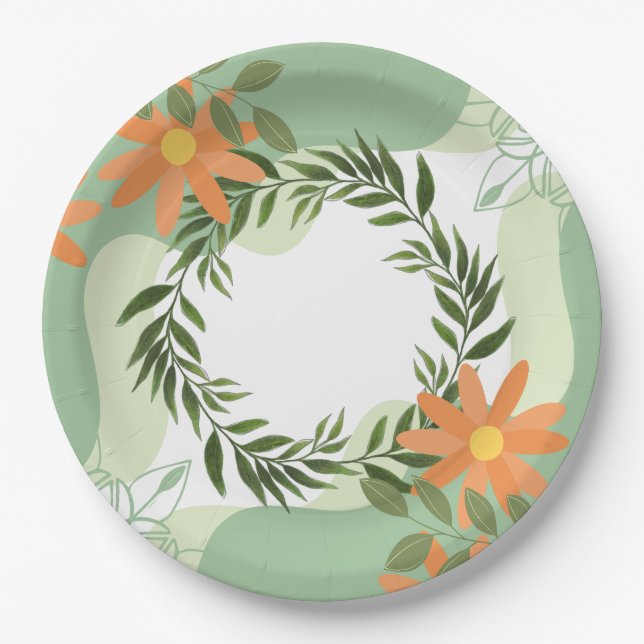 Floral Delights Paper Plate (Front)