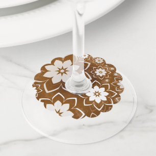Floral Design 13 Wine Glass Tag