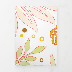 Floral Design 19 Tri-Fold Holiday Card