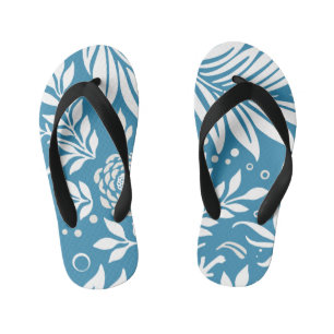 Floral Design 20 Kid's Flip Flops
