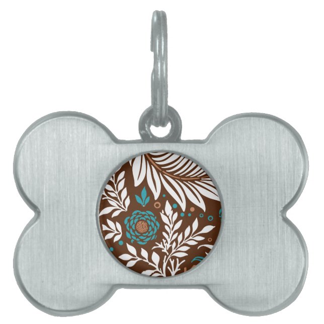 Floral Design 23 Pet ID Tag (Front)