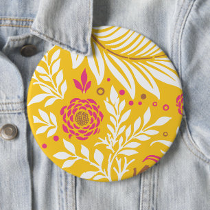 Floral Design 24 6 Cm Round Badge