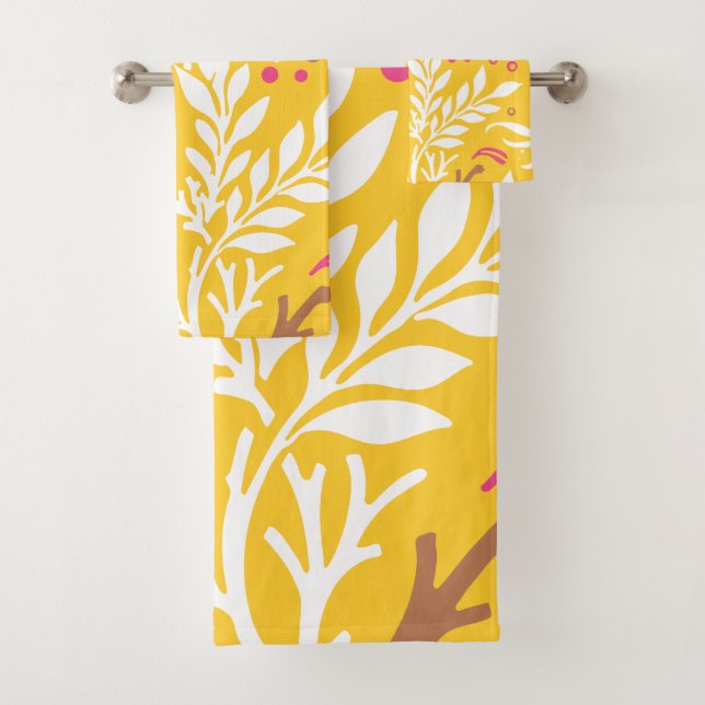 Floral Design 24 Bath Towel Set (Insitu)
