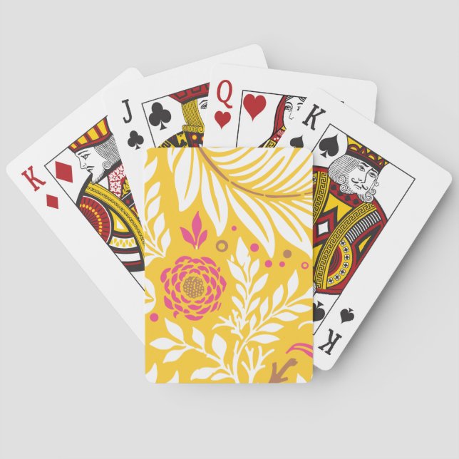 Floral Design 24 Playing Cards (Back)