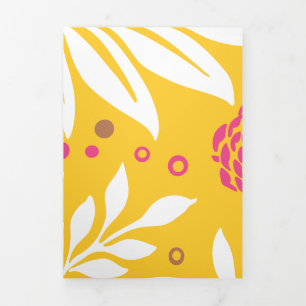 Floral Design 24 Tri-Fold Holiday Card