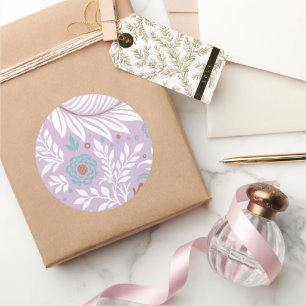 Floral Design 26 Classic Round Sticker