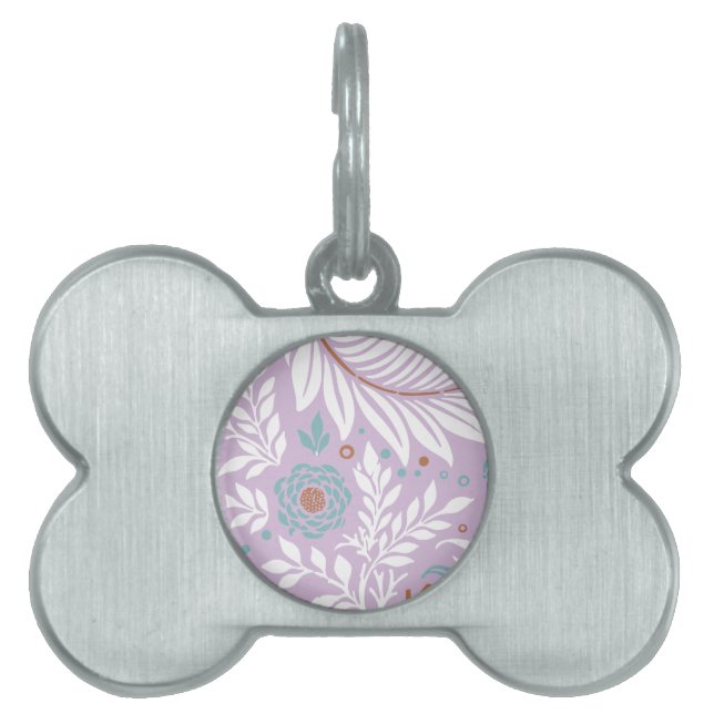 Floral Design 26 Pet ID Tag (Front)