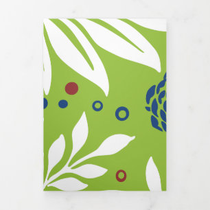 Floral Design 27 Tri-Fold Holiday Card