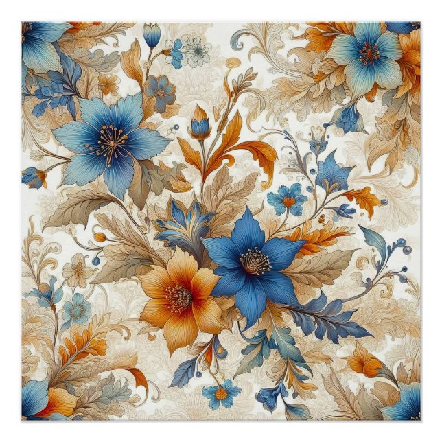 Floral Design 2 - AI - Artwork Poster (Front)