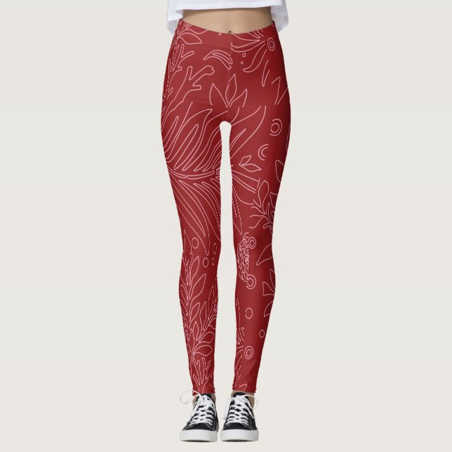 Floral Design 30 Leggings (Front)