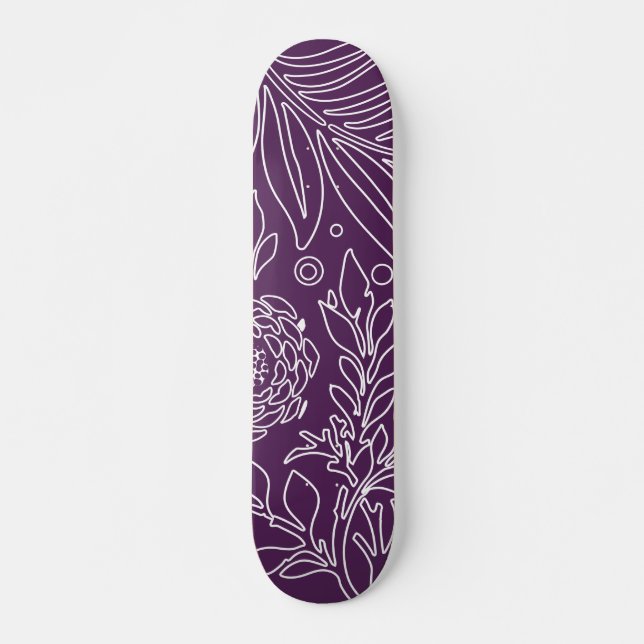 Floral Design 33 Skateboard (Front)