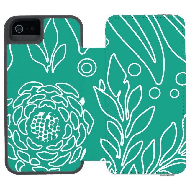 Floral Design 34 Incipio iPhone Wallet Case (Folio Open)